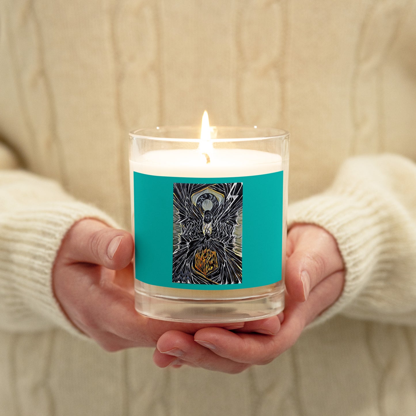 "Uriel ~ God is my Flame" *Alchemical Art ~ Glass jar soy wax candle