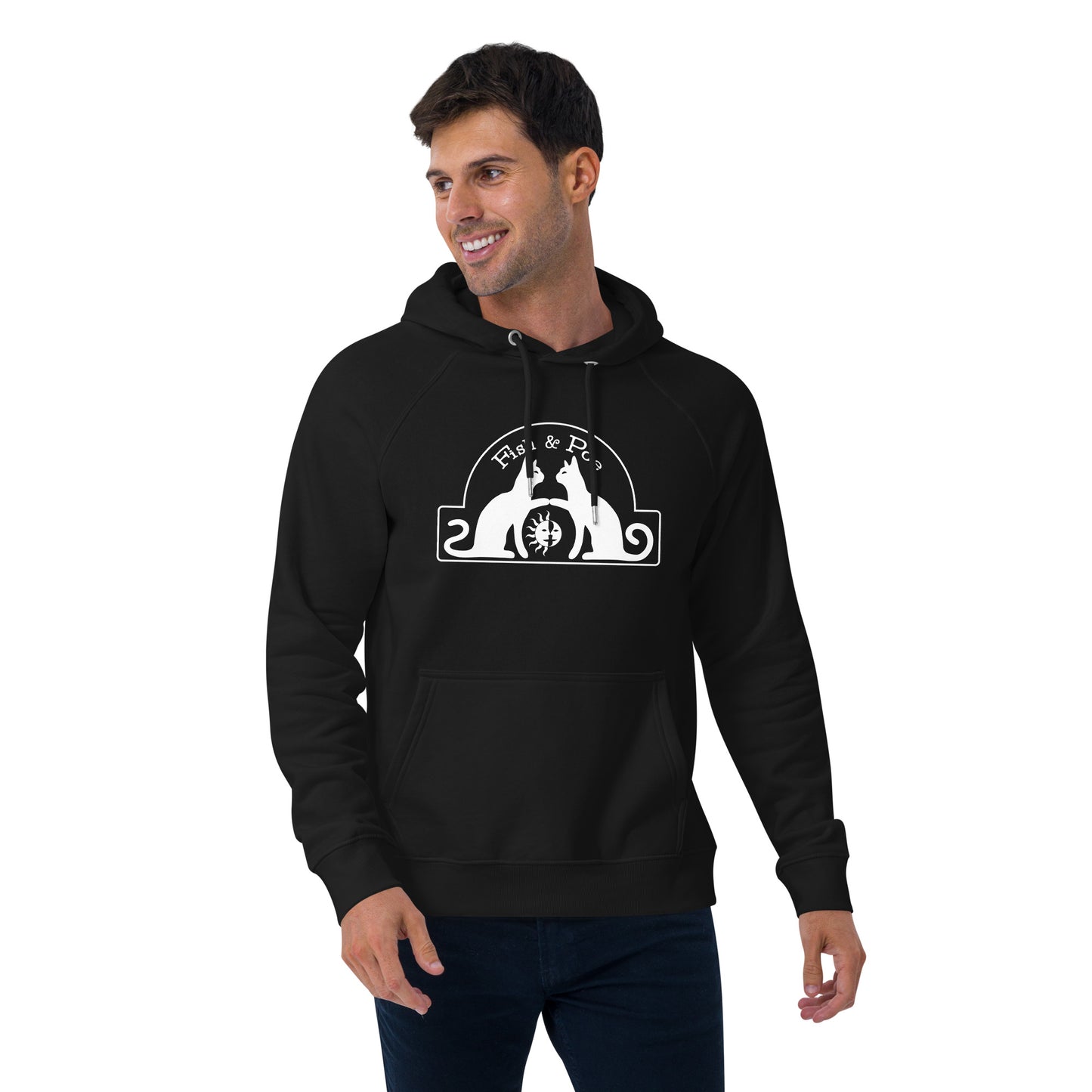 *Fish & Poe Unisex eco raglan hoodie