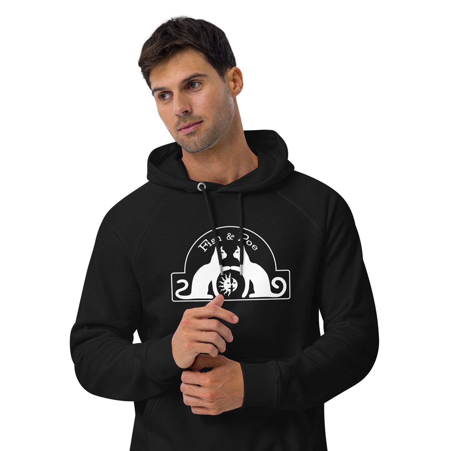 *Fish & Poe Unisex eco raglan hoodie