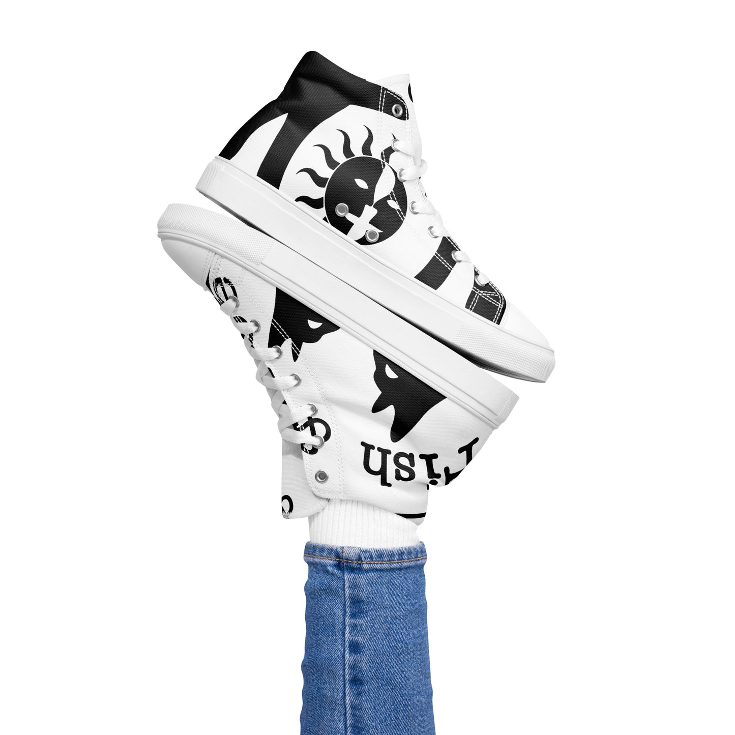 *Fish and Poe *Women’s high top canvas shoes