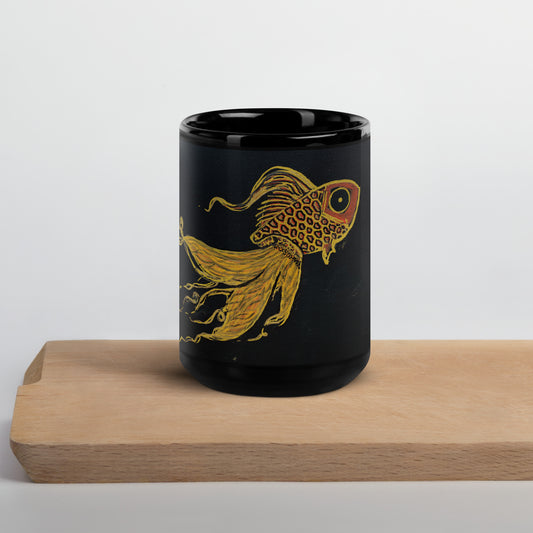 "Transformation" Black Glossy Mug