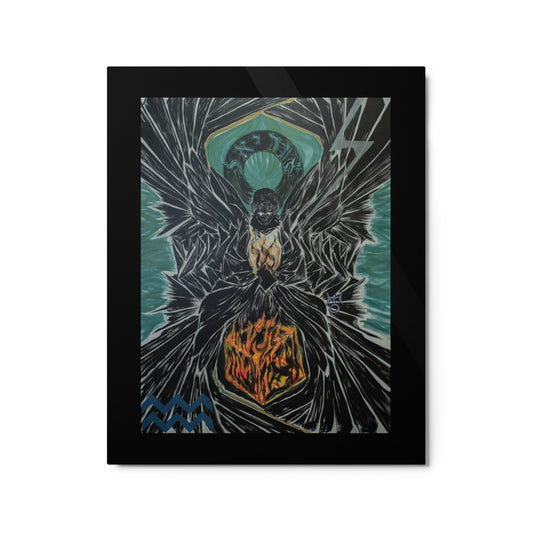 "Uriel ~ God is my Flame" *Alchemical Art by E Rushing - Metal prints