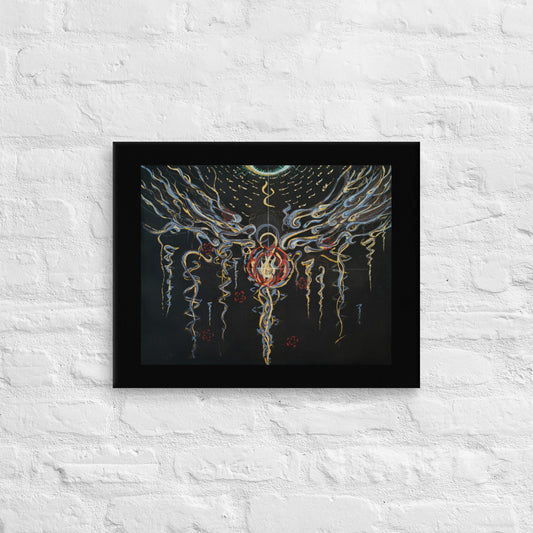 "Rose+Angel" Alchemical Art by E Rushing -Thin canvas